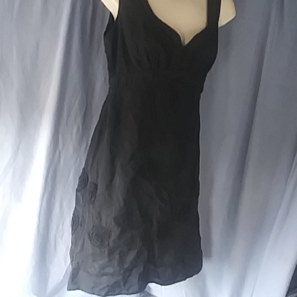 Really Cute little black dress with Flowers